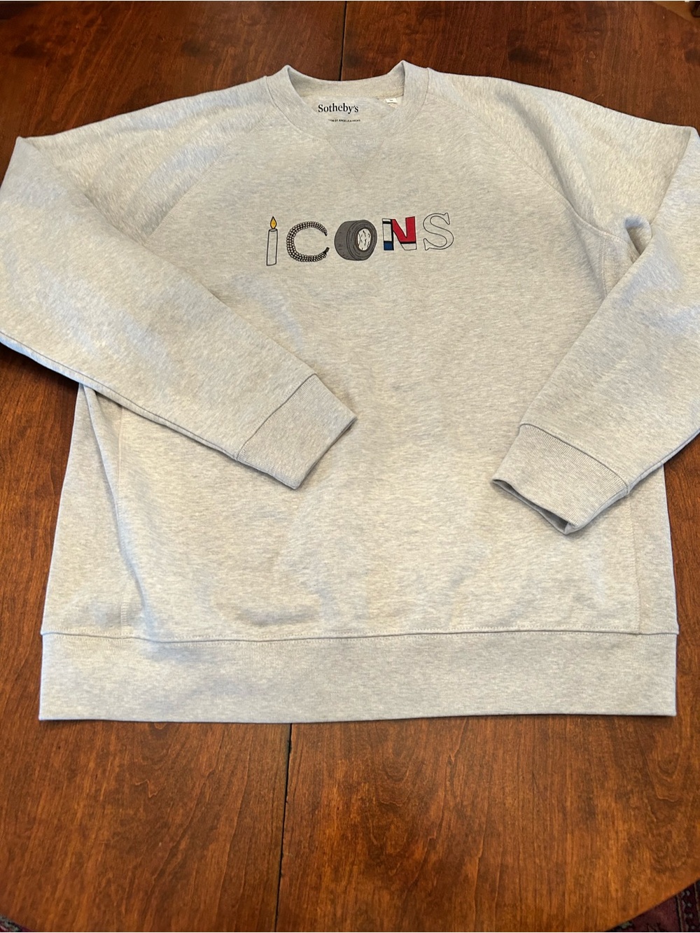 Men’s Light Gray Sothebys 'ICONS' Crewneck Sweater